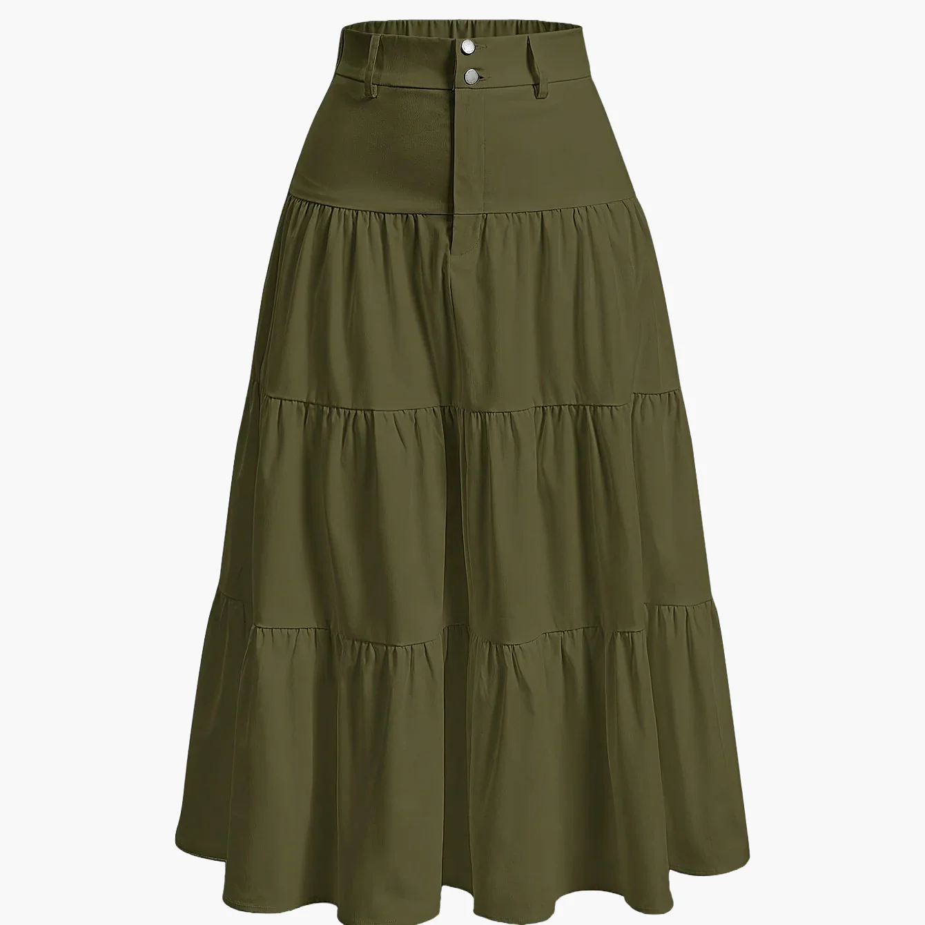 Jupe longue taille haute femme style bohème élégante pour printemps et été - Image 12