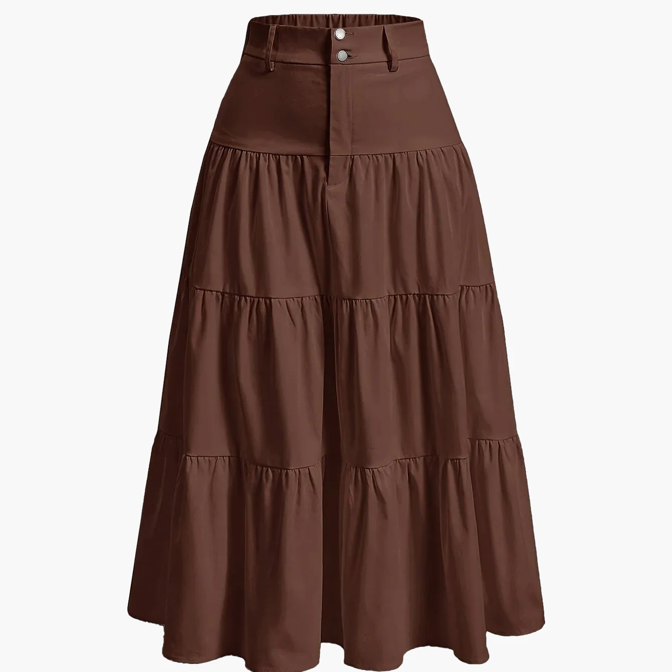 Jupe longue taille haute femme style bohème élégante pour printemps et été - Image 13