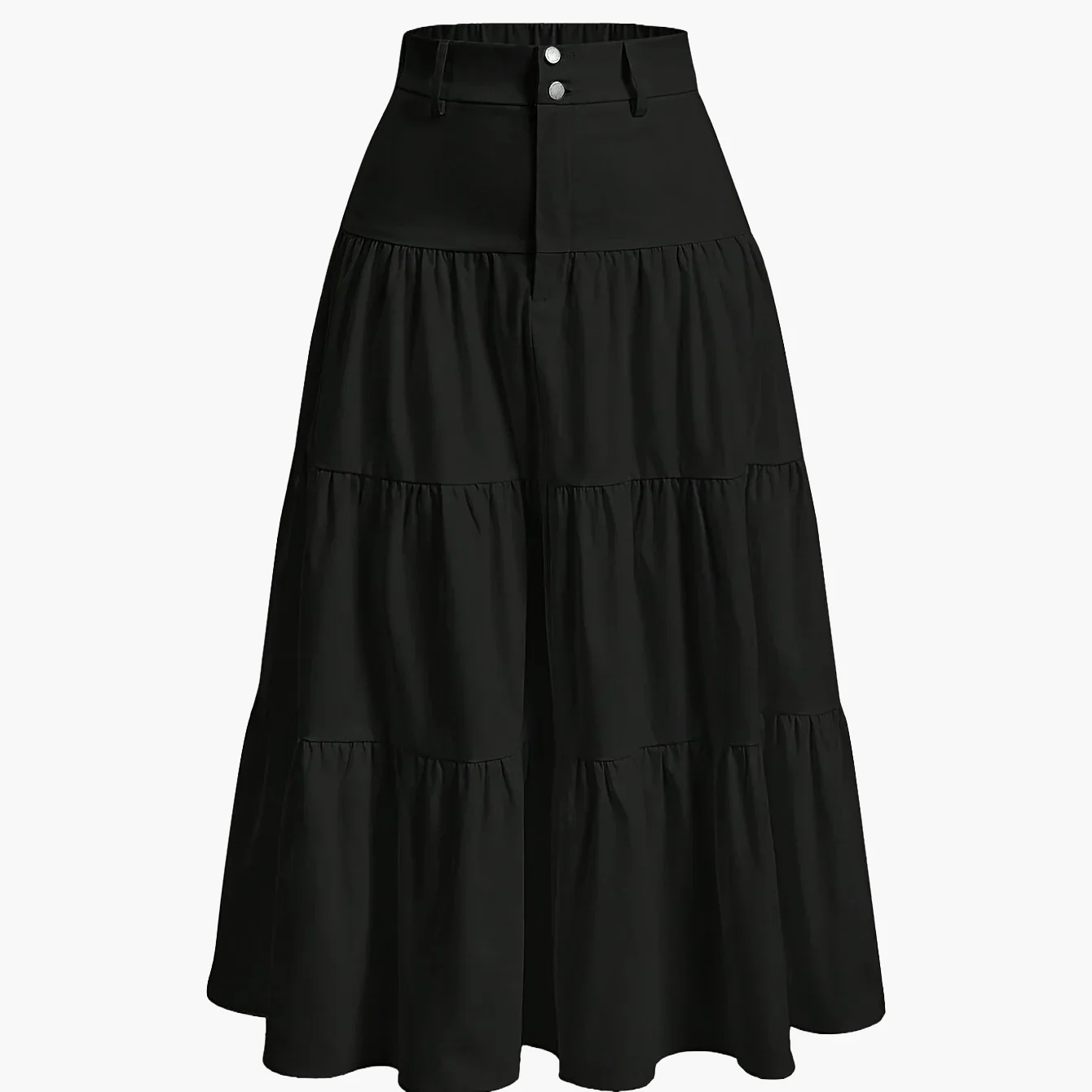 Jupe longue taille haute femme style bohème élégante pour printemps et été - Image 15
