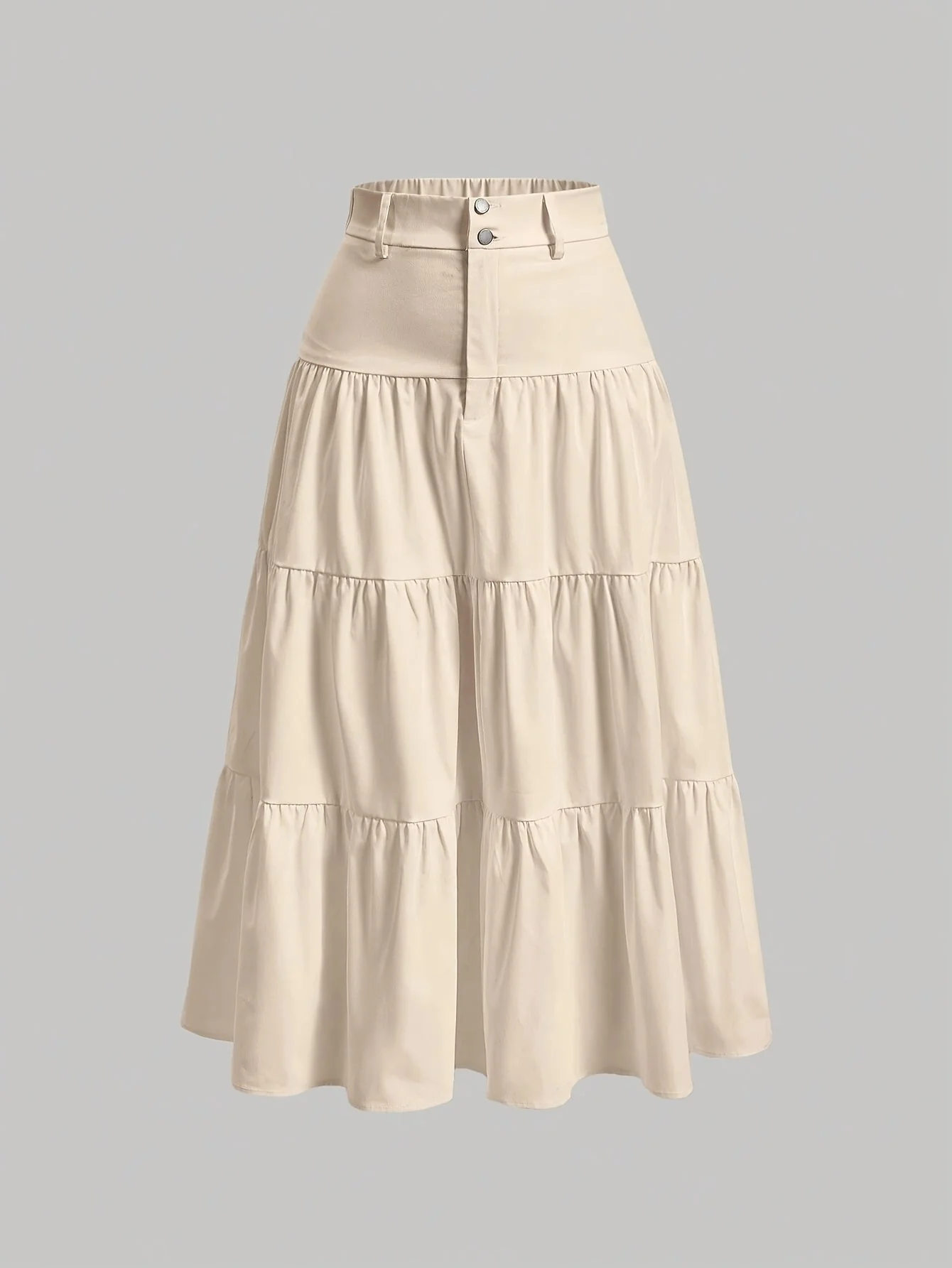 Jupe longue taille haute femme style bohème élégante pour printemps et été - Image 2