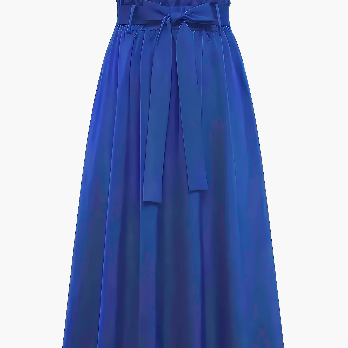 Jupe longue taille haute style paperbag femme élégante et décontractée - Image 11