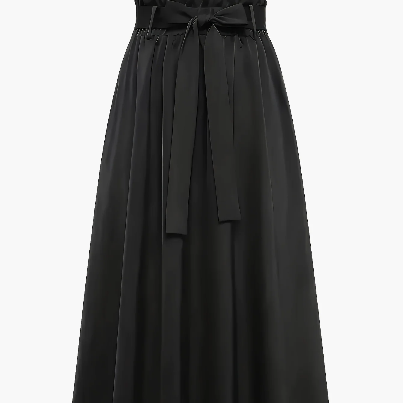 Jupe longue taille haute style paperbag femme élégante et décontractée - Image 13