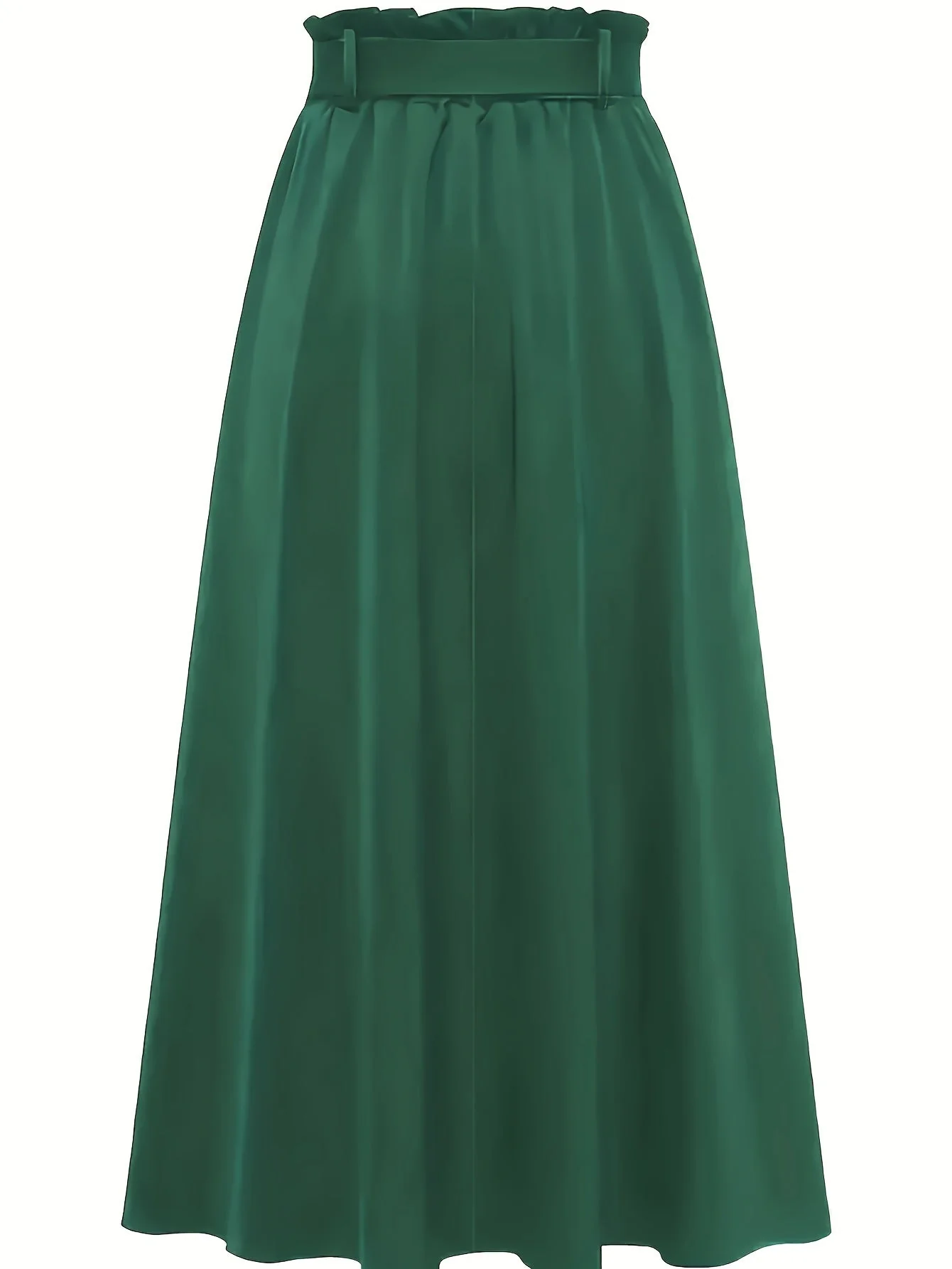 Jupe longue taille haute style paperbag femme élégante et décontractée - Image 7