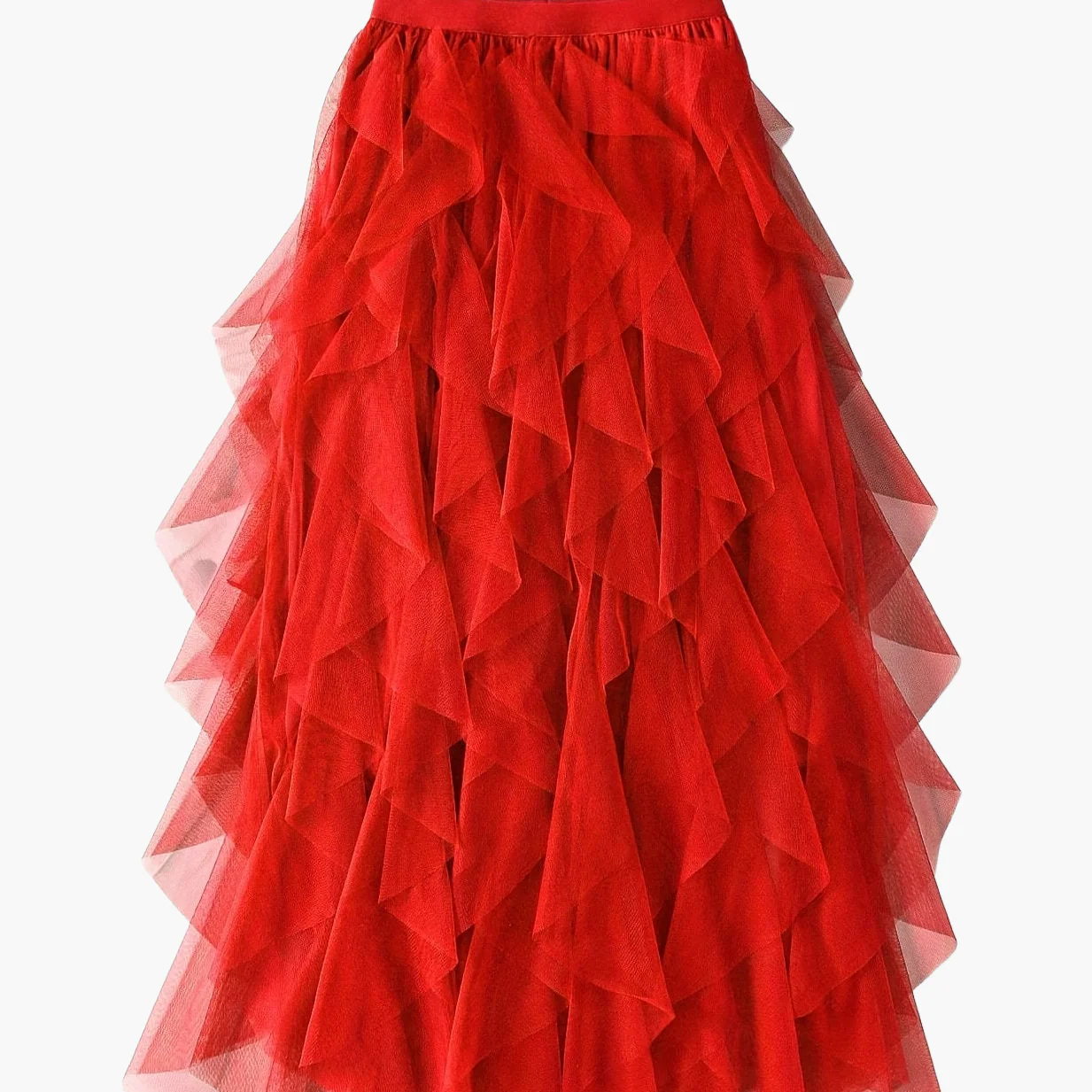Jupe longue à volants style bohème pour femme, élégante et tendance, idéale pour occasions spéciales et looks romantiques - Image 16