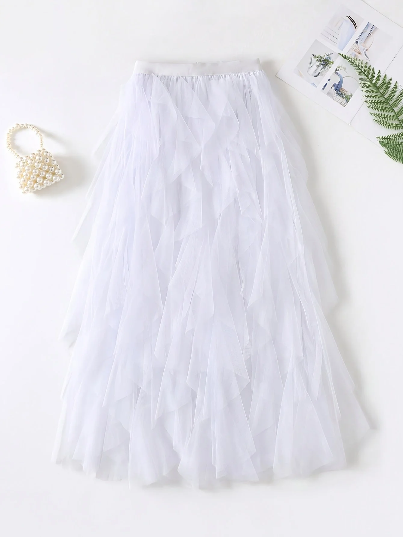 Jupe longue à volants style bohème pour femme, élégante et tendance, idéale pour occasions spéciales et looks romantiques - Image 4