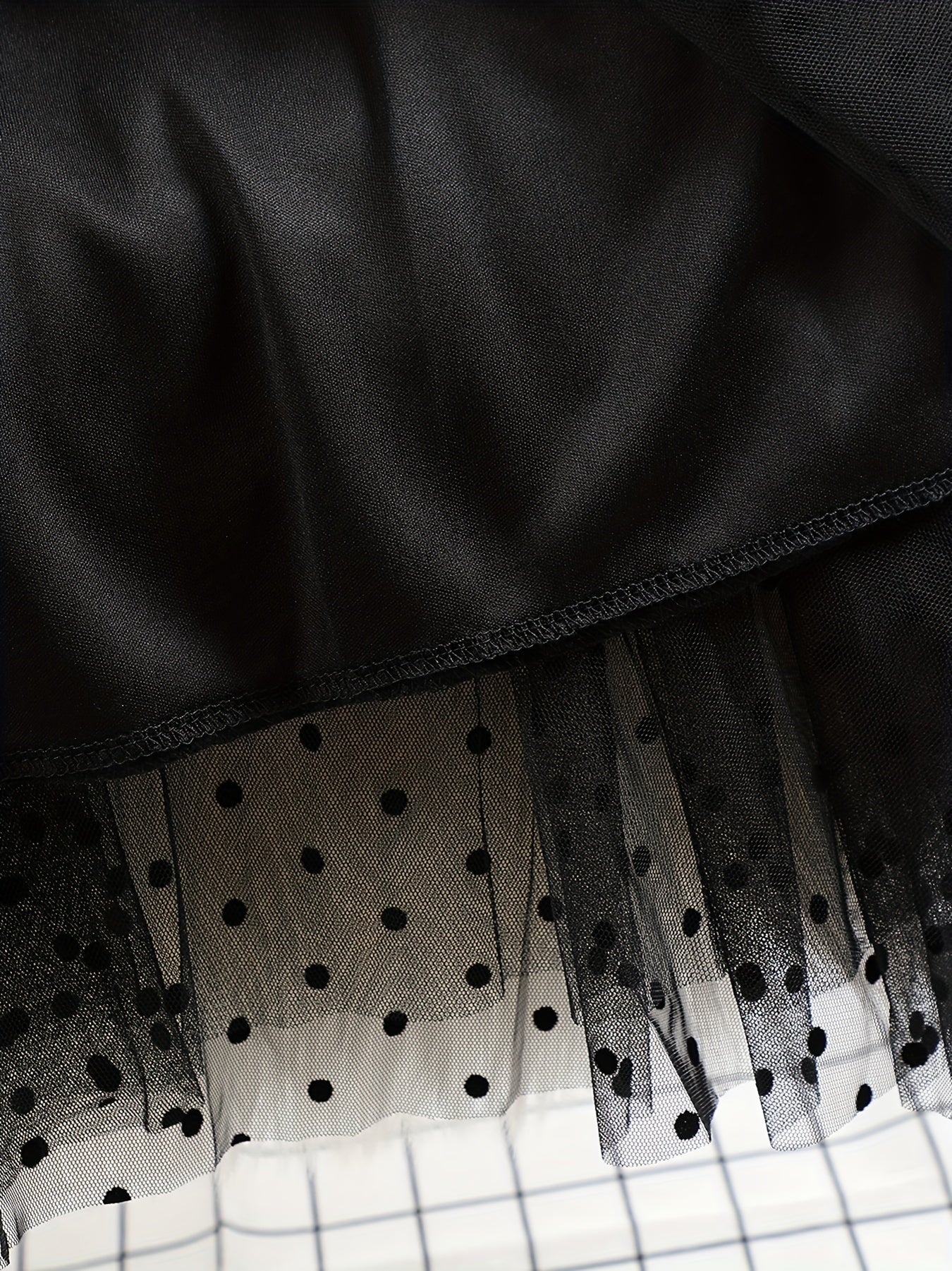 Jupe midi élégante à pois pour femme, style évasé chic, idéale pour le printemps et l'été - Image 6