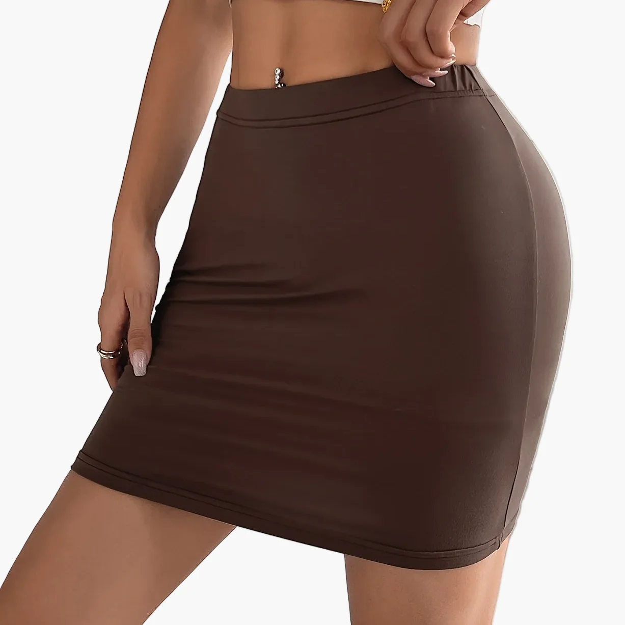 Jupe mini moulante style sexy pour femme, idéale pour le printemps et l'été - Image 12