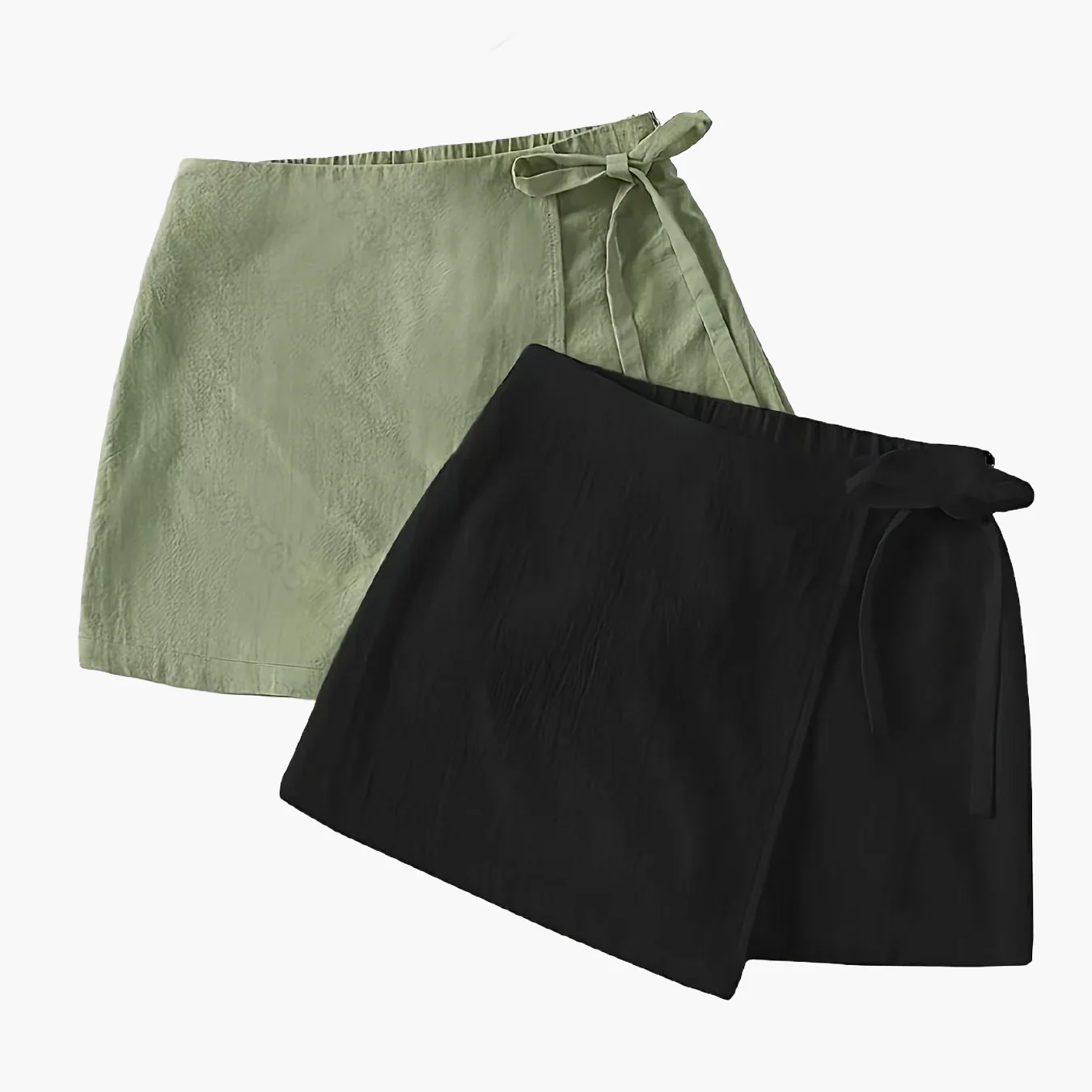 Jupe portefeuille courte style urbain pour femme, look décontracté chic, idéale pour l'été - Image 8