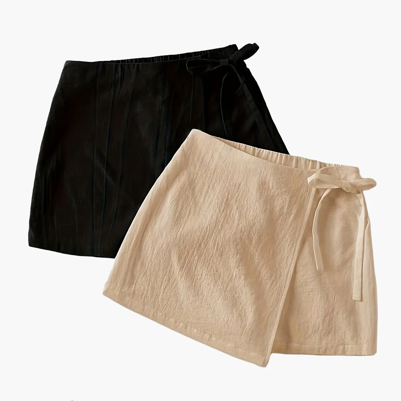 Jupe portefeuille courte style urbain pour femme, look décontracté chic, idéale pour l'été - Image 9