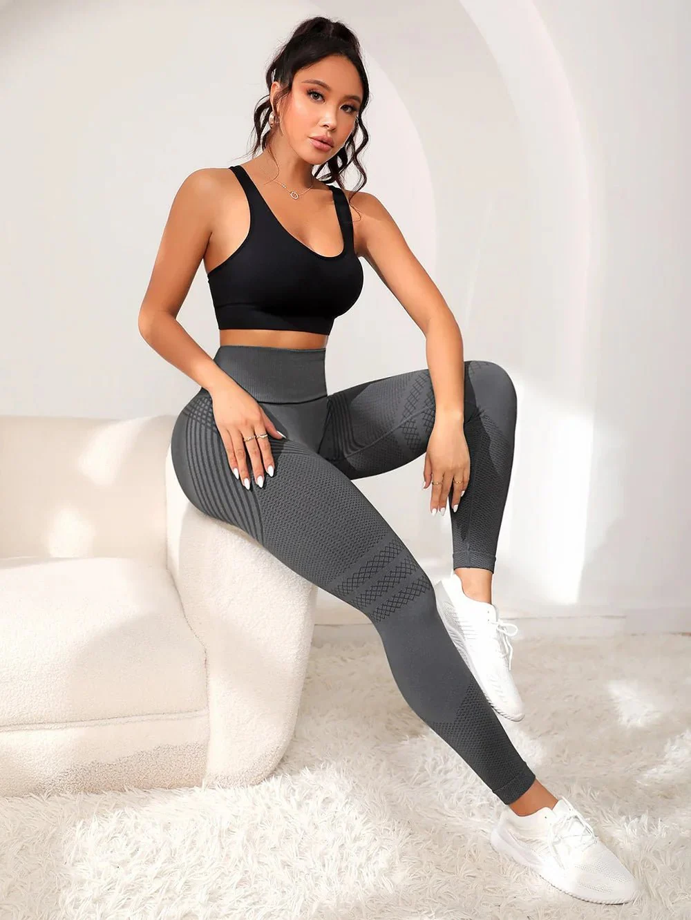 Legging femme seamless gainant anti-cellulite pour sport et fitness - compression sculptante - Image 8