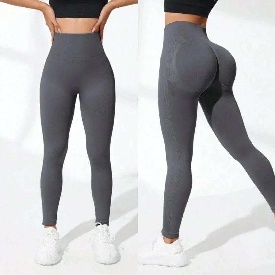 Legging push-up seamless taille haute femme, effet galbant, idéal fitness et yoga - Image 2