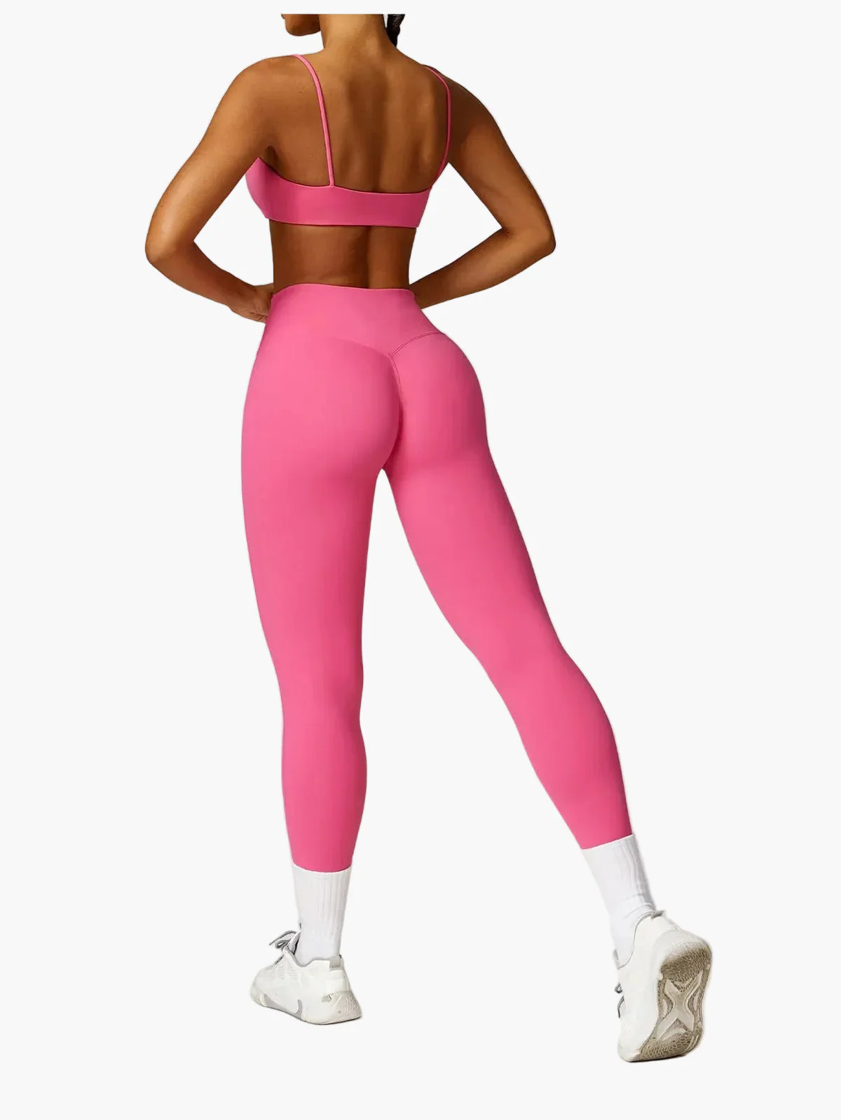 Leggings taille haute et brassière de sport femme – Ensemble fitness élégant pour entraînement et yoga - Image 15