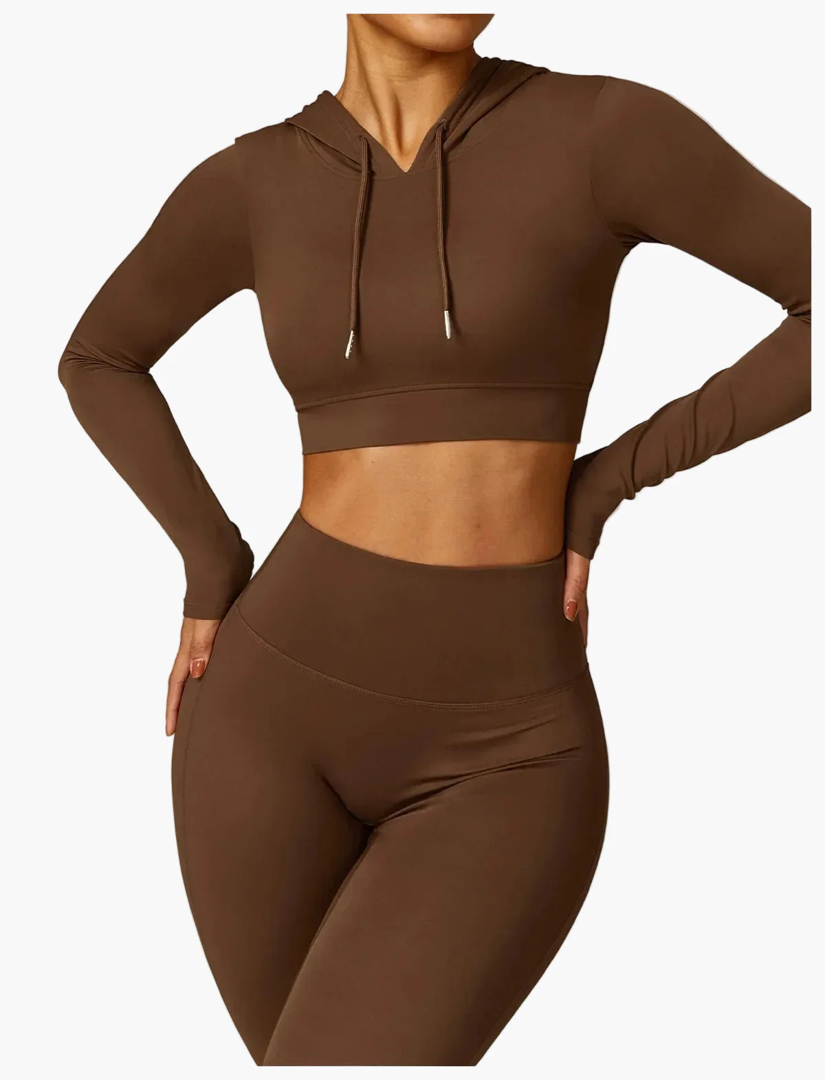 Leggings taille haute et brassière de sport femme – Ensemble fitness élégant pour entraînement et yoga - Image 3