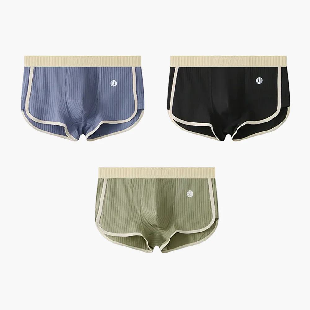 Lot de 3 boxers courts côtelés style rétro pour femme - Confort sport et quotidien - Image 5