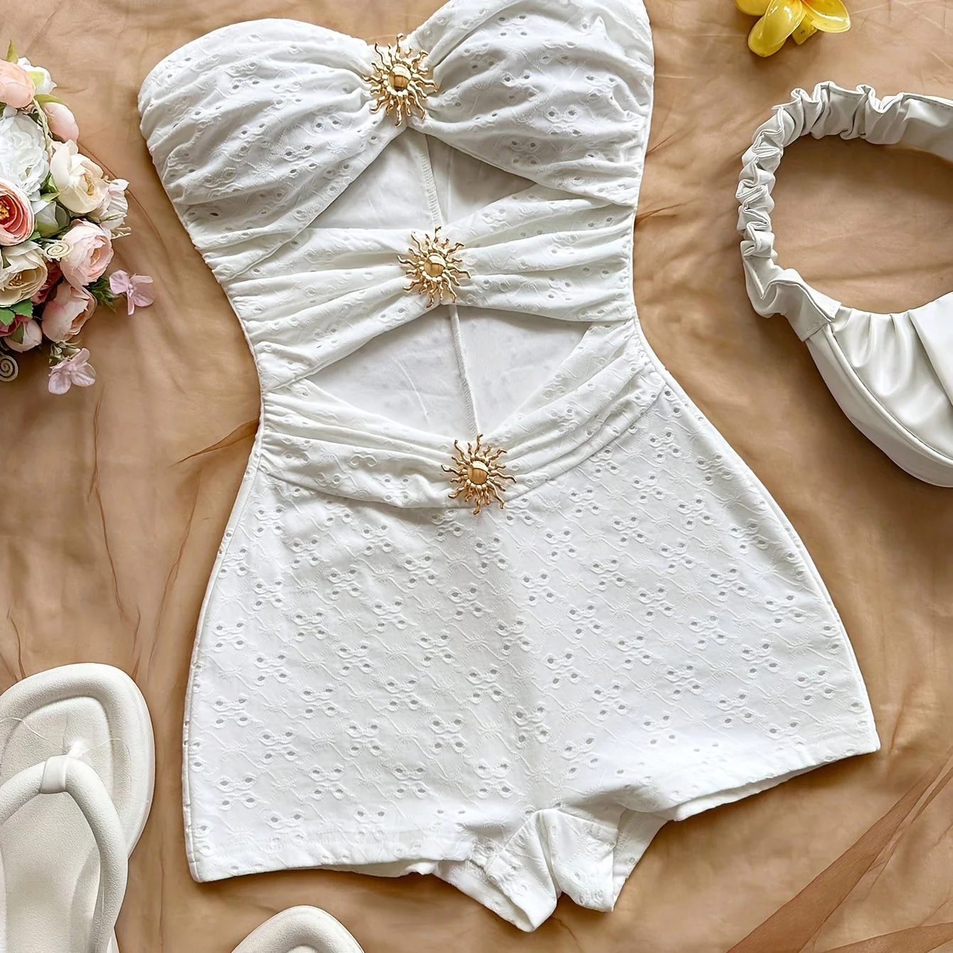 Maillot de bain rétro femme style pin-up une pièce découpe motif léopard - Image 14