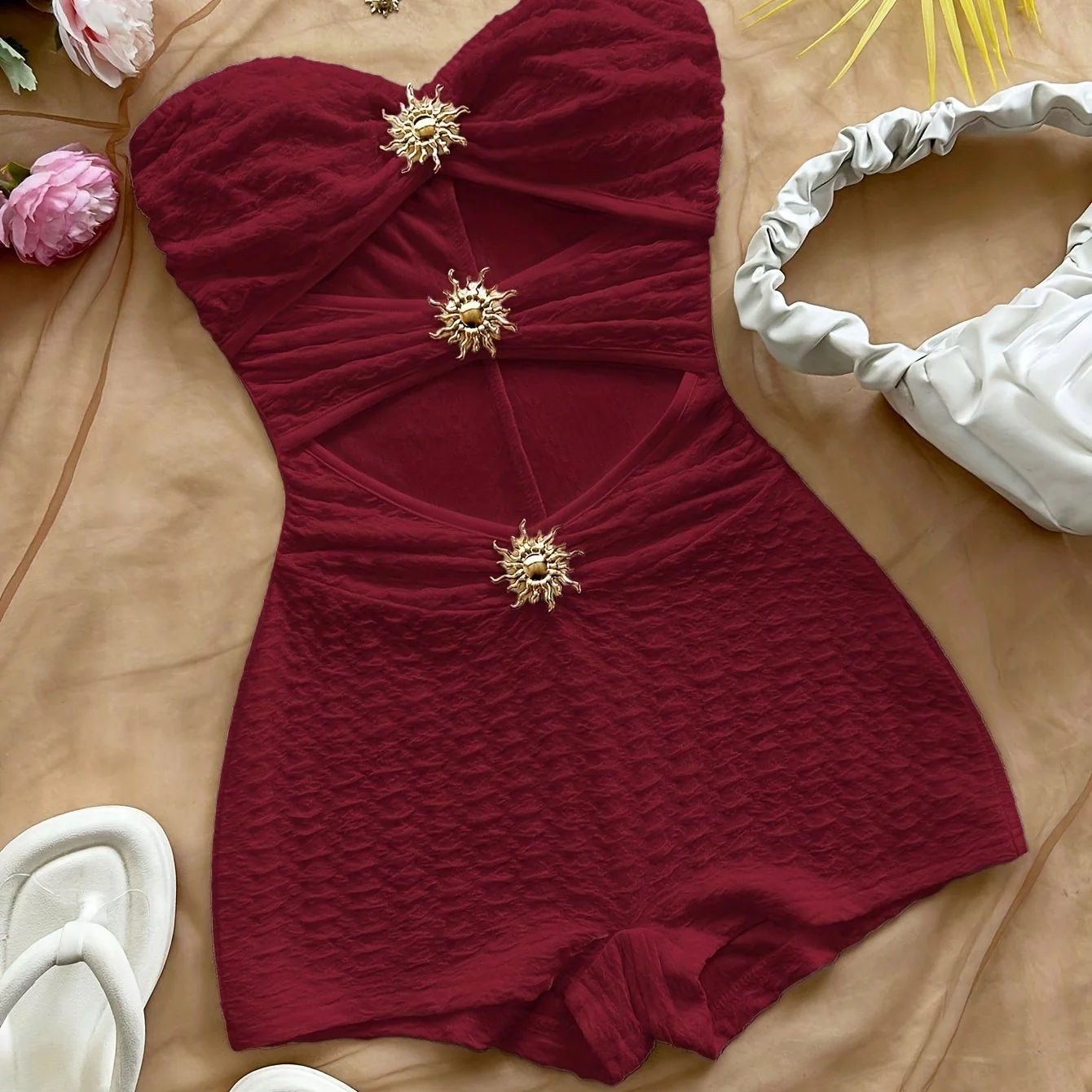 Maillot de bain rétro femme style pin-up une pièce découpe motif léopard - Image 15
