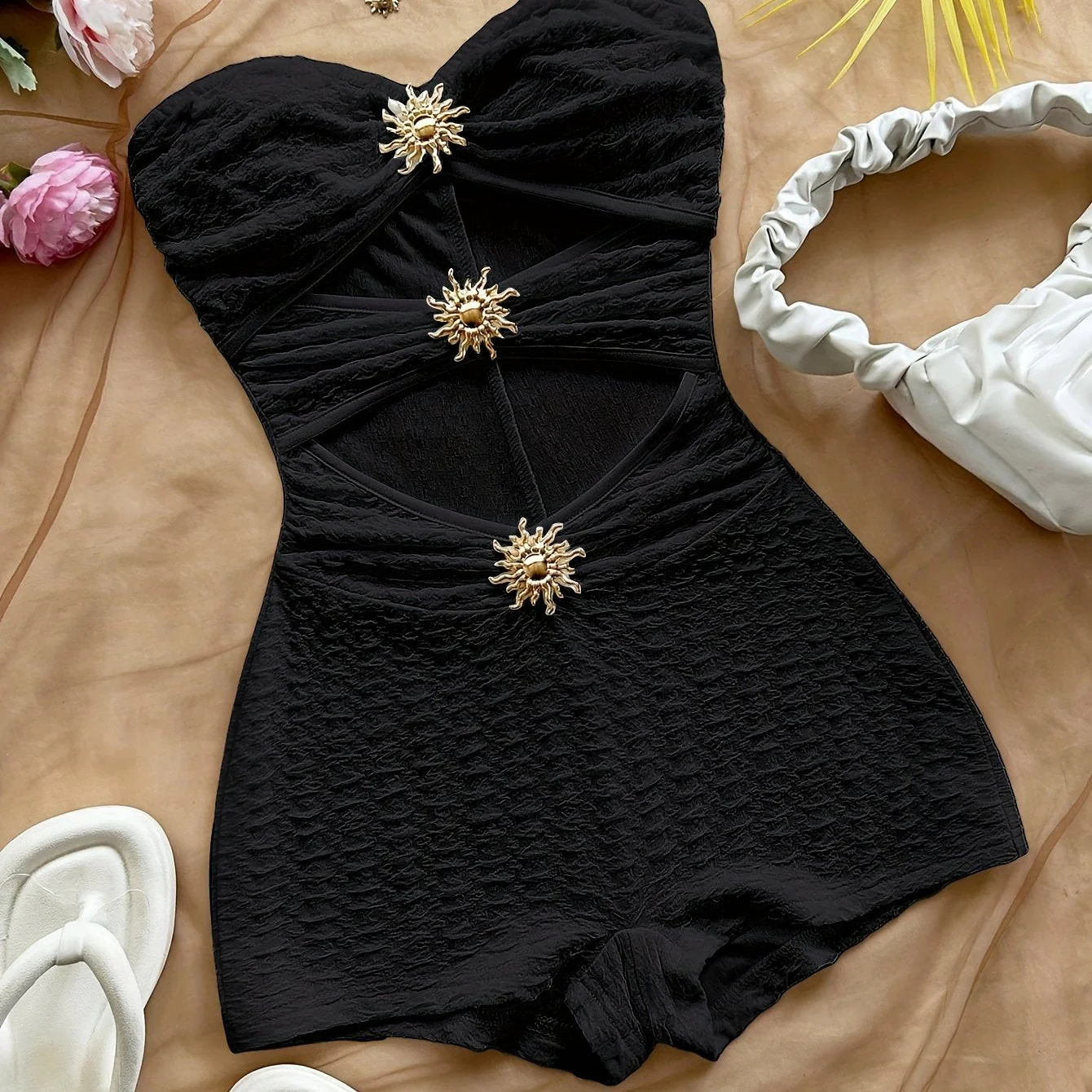 Maillot de bain rétro femme style pin-up une pièce découpe motif léopard - Image 16