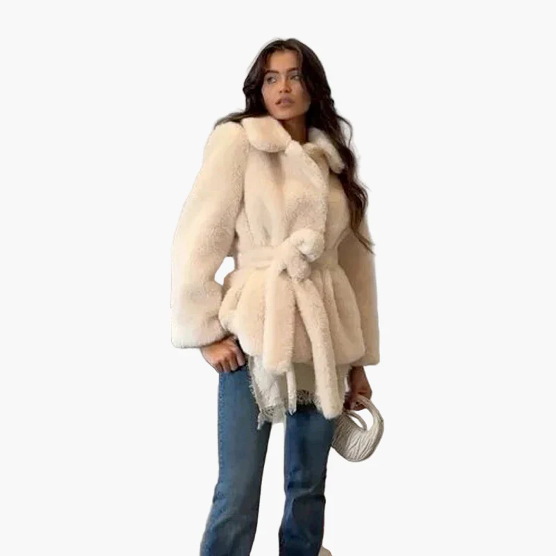 Manteau ceinturé femme style élégant pour l'hiver et les occasions habillées - Image 3