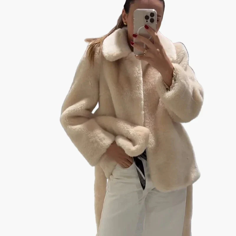 Manteau ceinturé femme style élégant pour l'hiver et les occasions habillées - Image 4