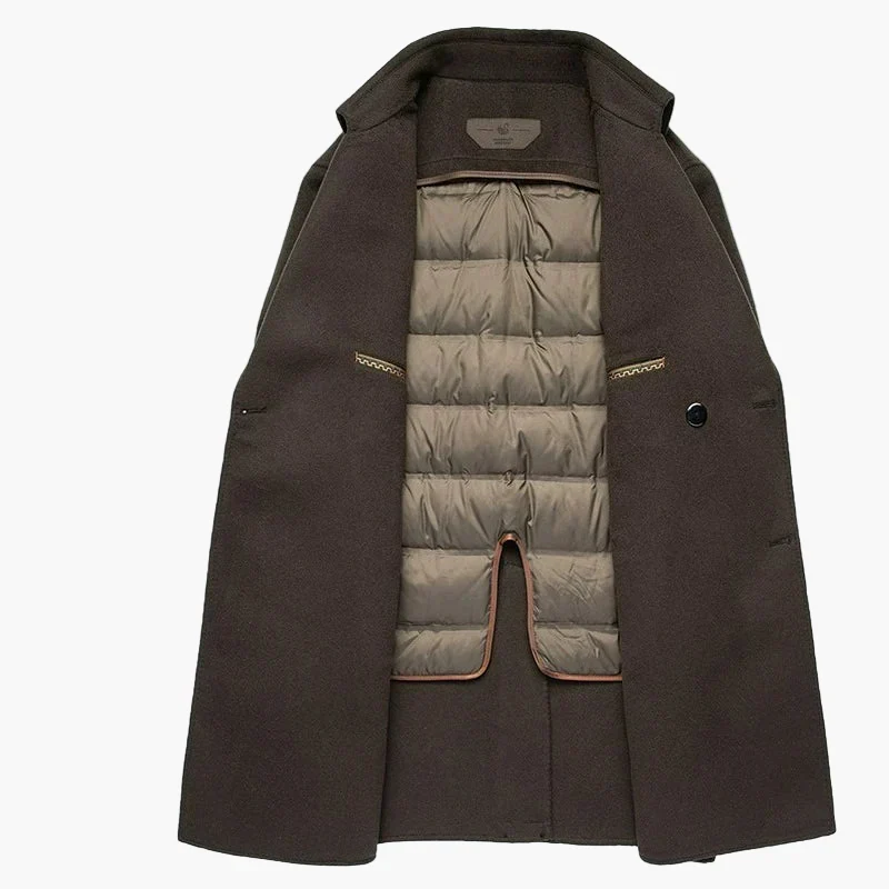 Manteau Classique à Double Boutonnage pour Homme Style Élégant d'Hiver - Image 2
