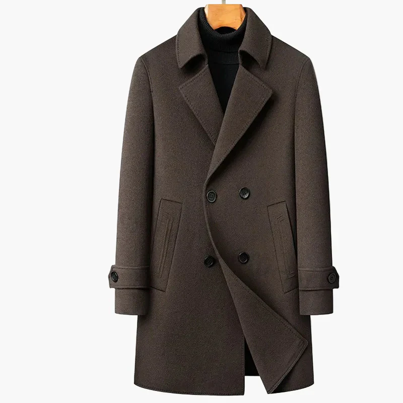 Manteau Classique à Double Boutonnage pour Homme Style Élégant d'Hiver - Image 7