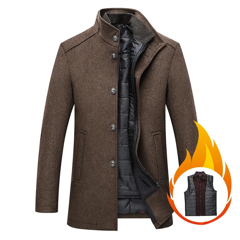 Manteau classique pour homme - Élégance urbaine et chaleur hivernale - Image 2