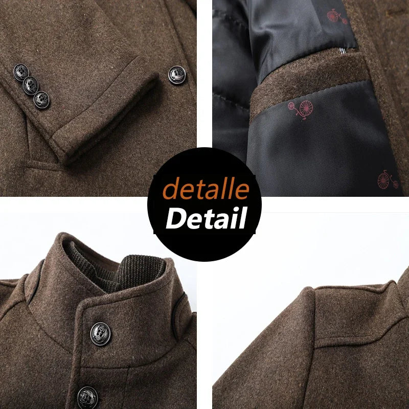 Manteau classique pour homme - Élégance urbaine et chaleur hivernale - Image 5