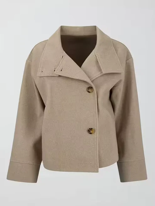 Manteau court à double boutonnage style élégant pour femme - Veste moderne mi-saison - Image 13