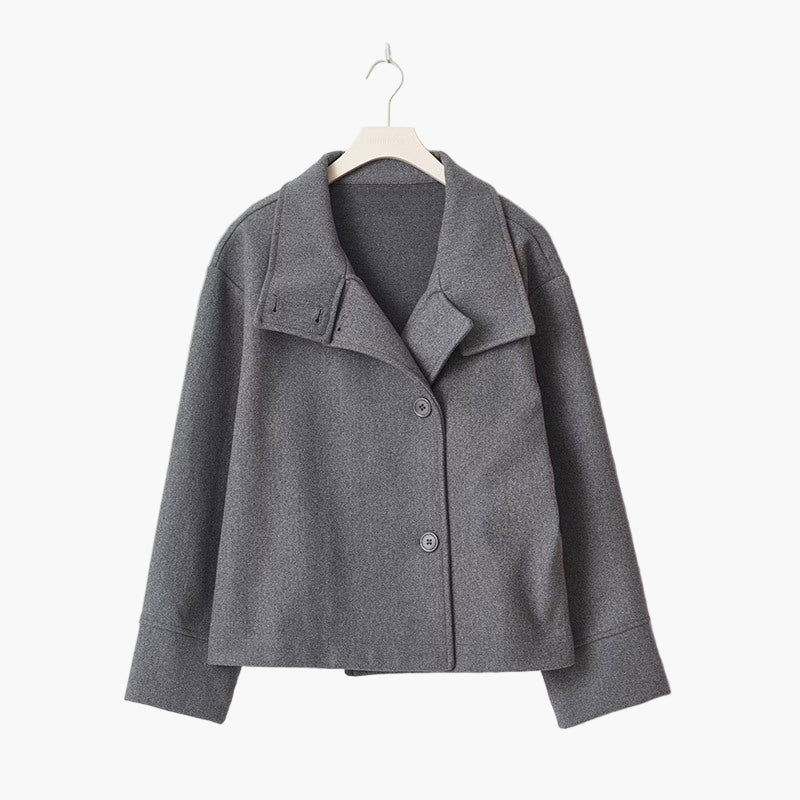 Manteau court à double boutonnage style élégant pour femme - Veste moderne mi-saison - Image 7