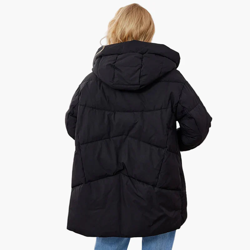Manteau doudoune femme style urbain chaud pour l'hiver - coupe décontractée avec capuche - Image 5