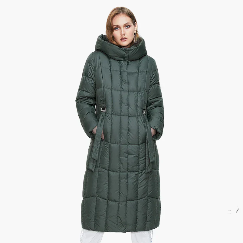 Manteau Doudoune Long Femme Grande Taille Élégant Hiver Urbain - Image 5