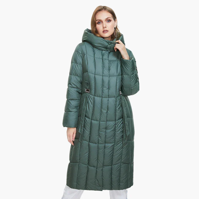 Manteau Doudoune Long Femme Grande Taille Élégant Hiver Urbain - Image 7