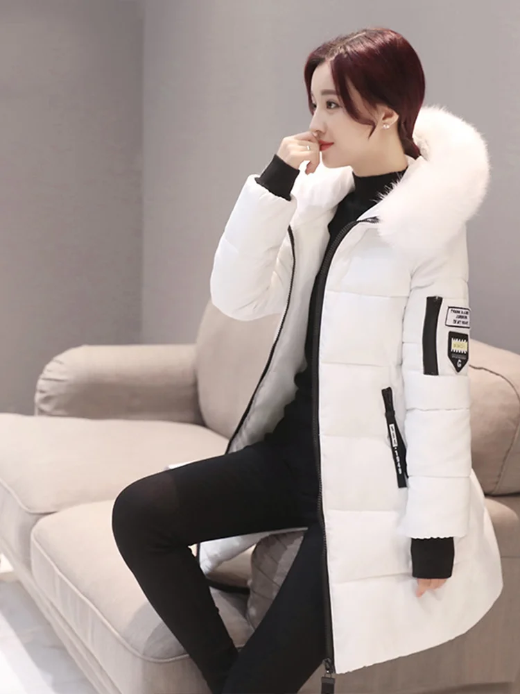 Manteau doudoune longue à capuche pour femme, style urbain chaud et tendance - Image 3