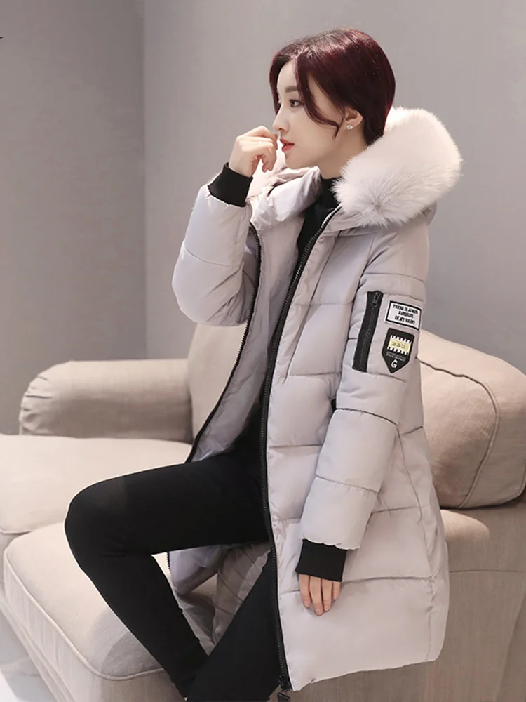 Manteau doudoune longue à capuche pour femme, style urbain chaud et tendance - Image 5