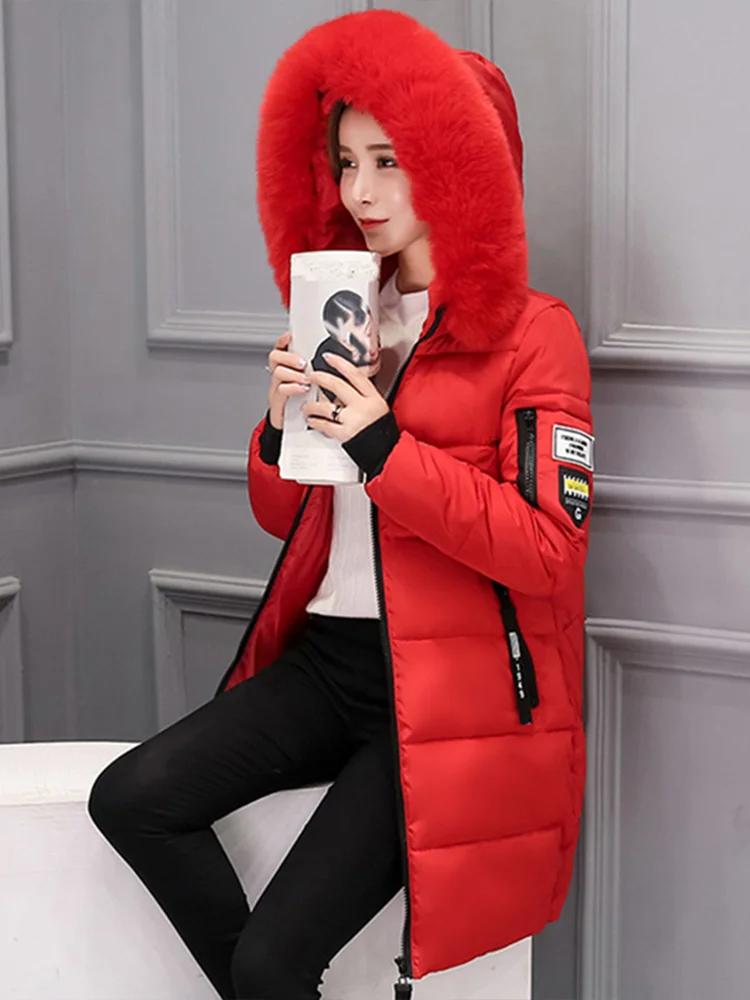 Manteau doudoune longue à capuche pour femme, style urbain chaud et tendance - Image 6