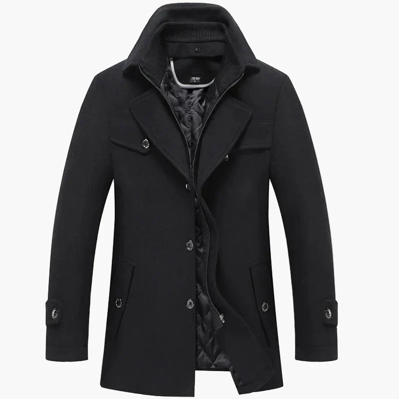Manteau élégant à double col pour homme – Style urbain et raffiné pour l’hiver - Image 6