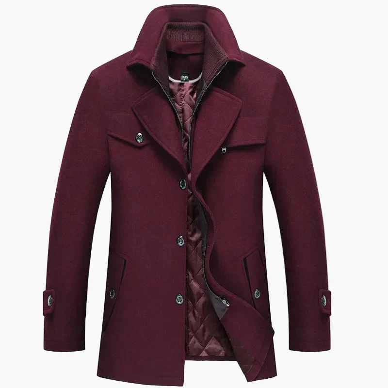 Manteau élégant à double col pour homme – Style urbain et raffiné pour l’hiver - Image 8
