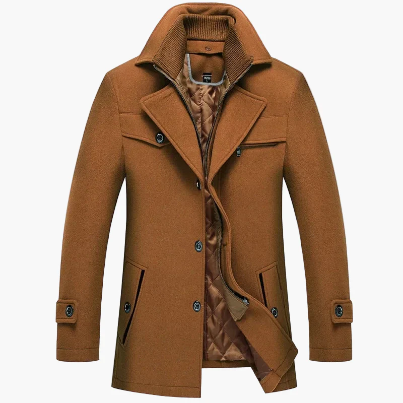 Manteau élégant à double col pour homme – Style urbain et raffiné pour l’hiver - Image 9