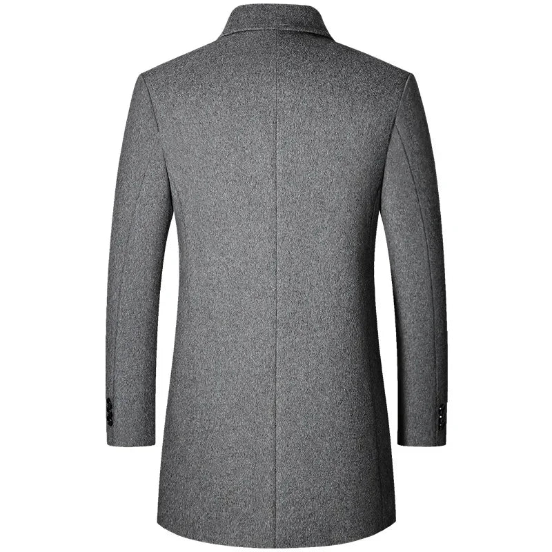 Manteau élégant homme style coréen mi-long, trench à revers pour look moderne et urbain - Image 2