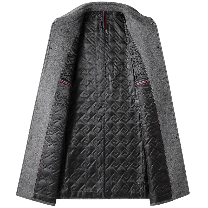Manteau élégant homme style coréen mi-long, trench à revers pour look moderne et urbain - Image 3