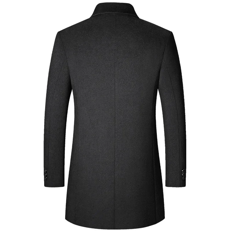 Manteau élégant homme style coréen mi-long, trench à revers pour look moderne et urbain - Image 5
