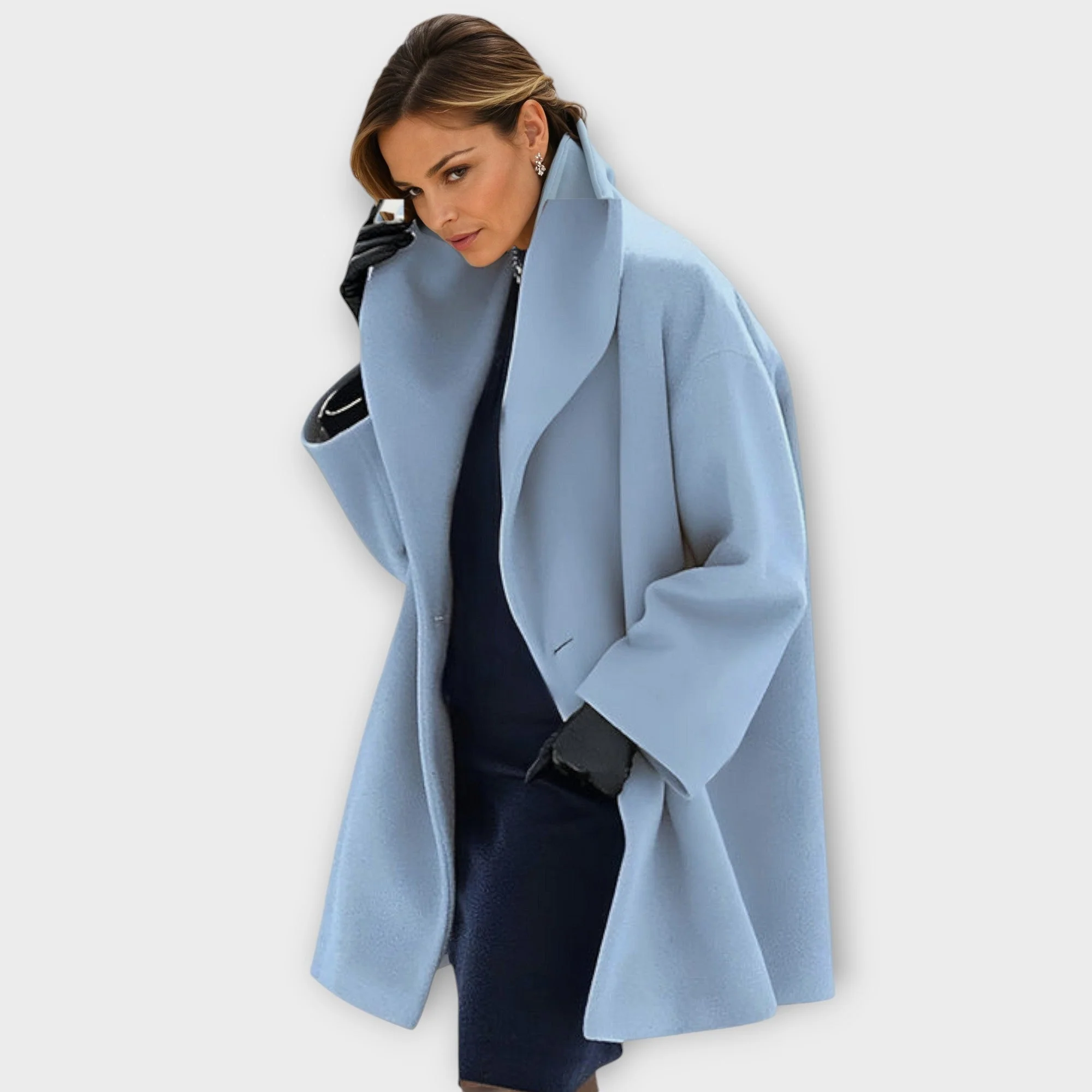 Manteau Femme Élégant à Col Châle Style Oversize pour Bureau et Quotidien - Image 2