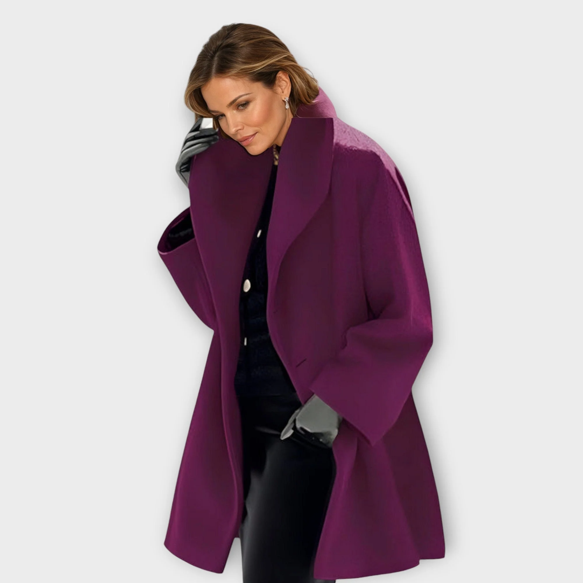Manteau Femme Élégant à Col Châle Style Oversize pour Bureau et Quotidien - Image 7