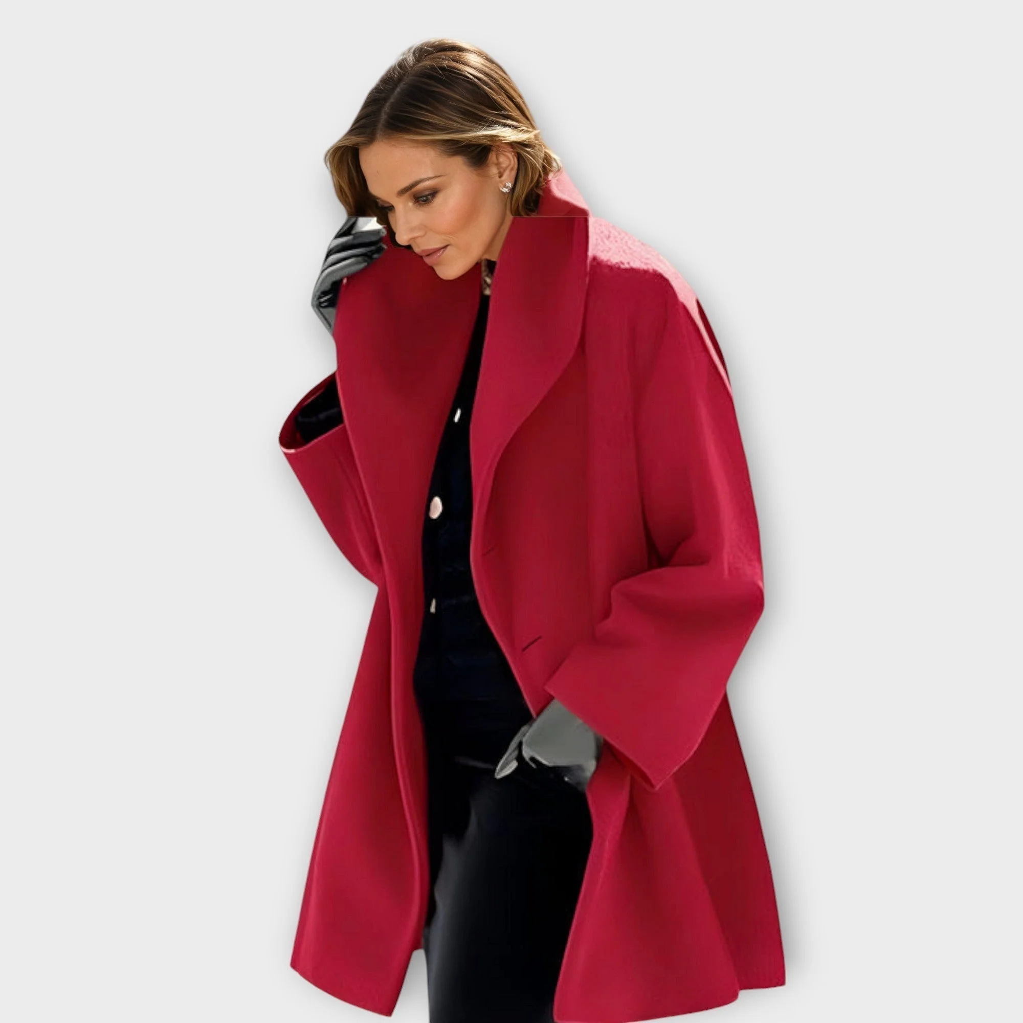 Manteau Femme Élégant à Col Châle Style Oversize pour Bureau et Quotidien - Image 8