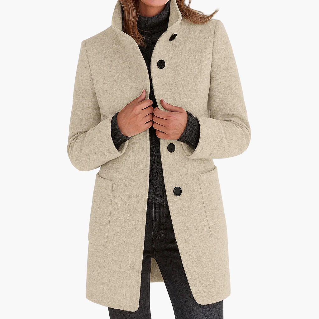 Manteau femme élégant coupe droite style urbain – Idéal pour l'automne et l'hiver - Image 10
