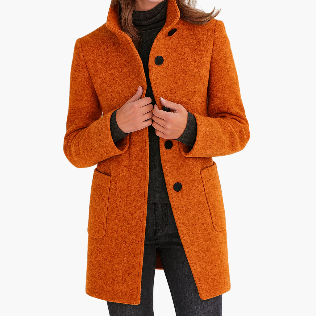 Manteau femme élégant coupe droite style urbain – Idéal pour l'automne et l'hiver - Image 11