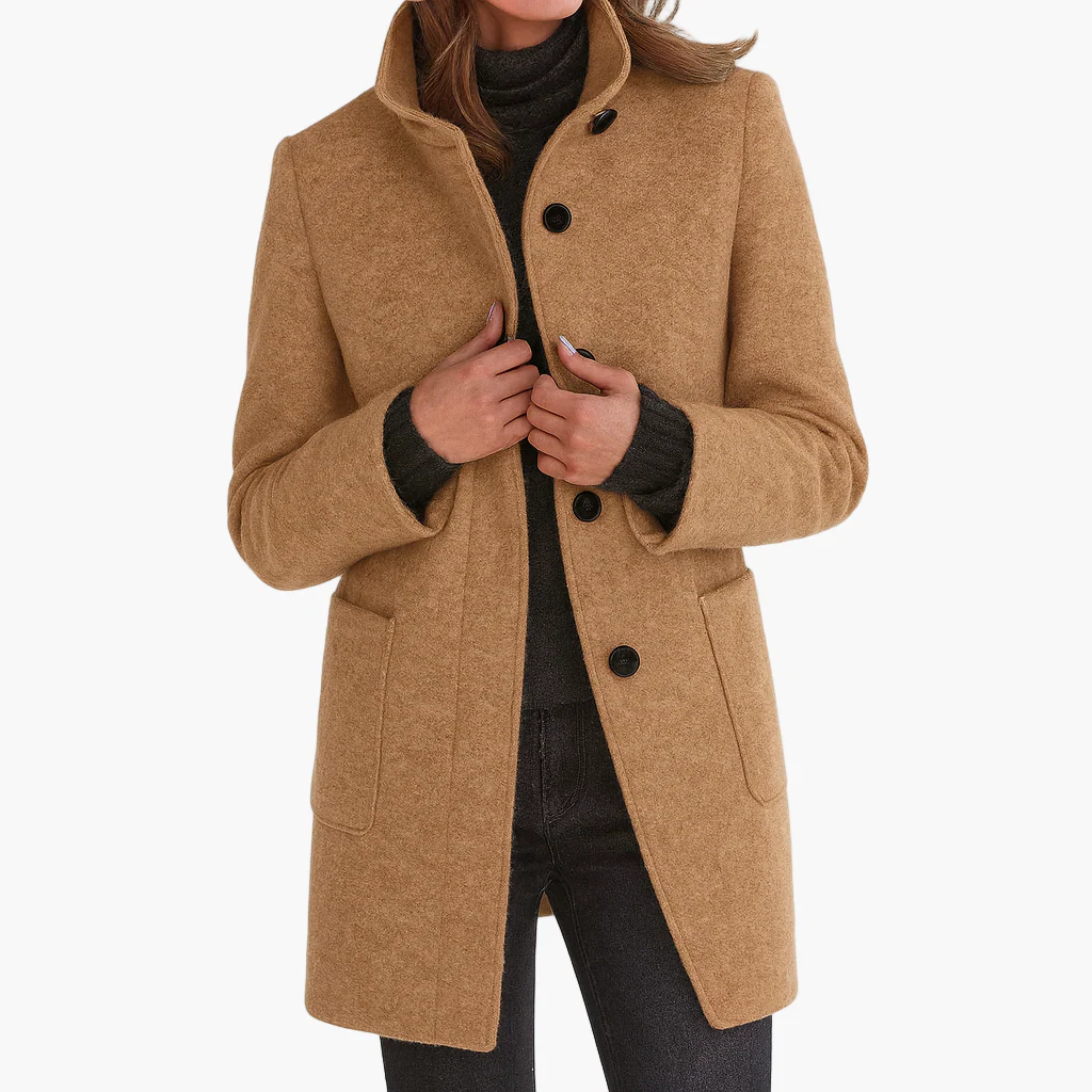 Manteau femme élégant coupe droite style urbain – Idéal pour l'automne et l'hiver - Image 3
