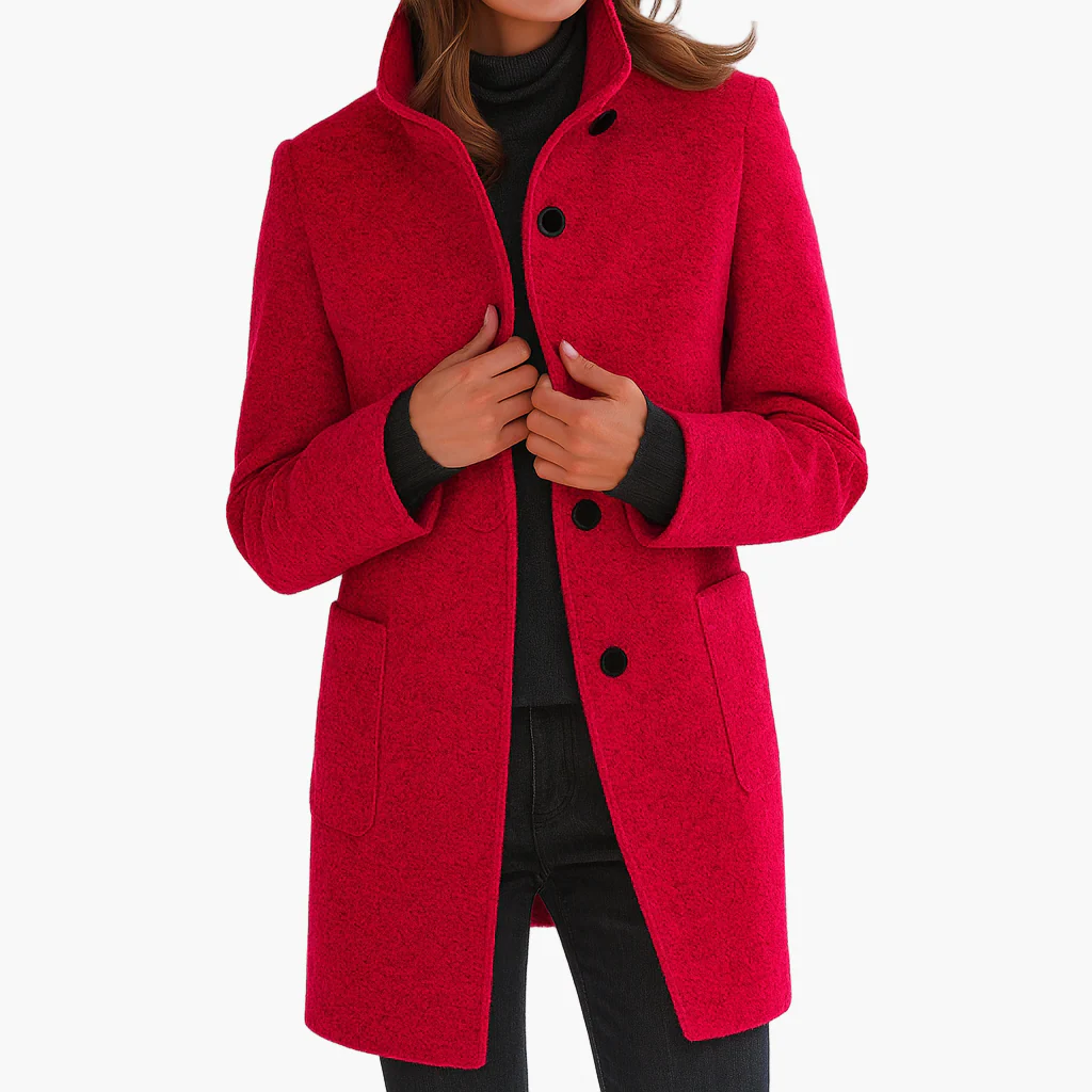 Manteau femme élégant coupe droite style urbain – Idéal pour l'automne et l'hiver - Image 4
