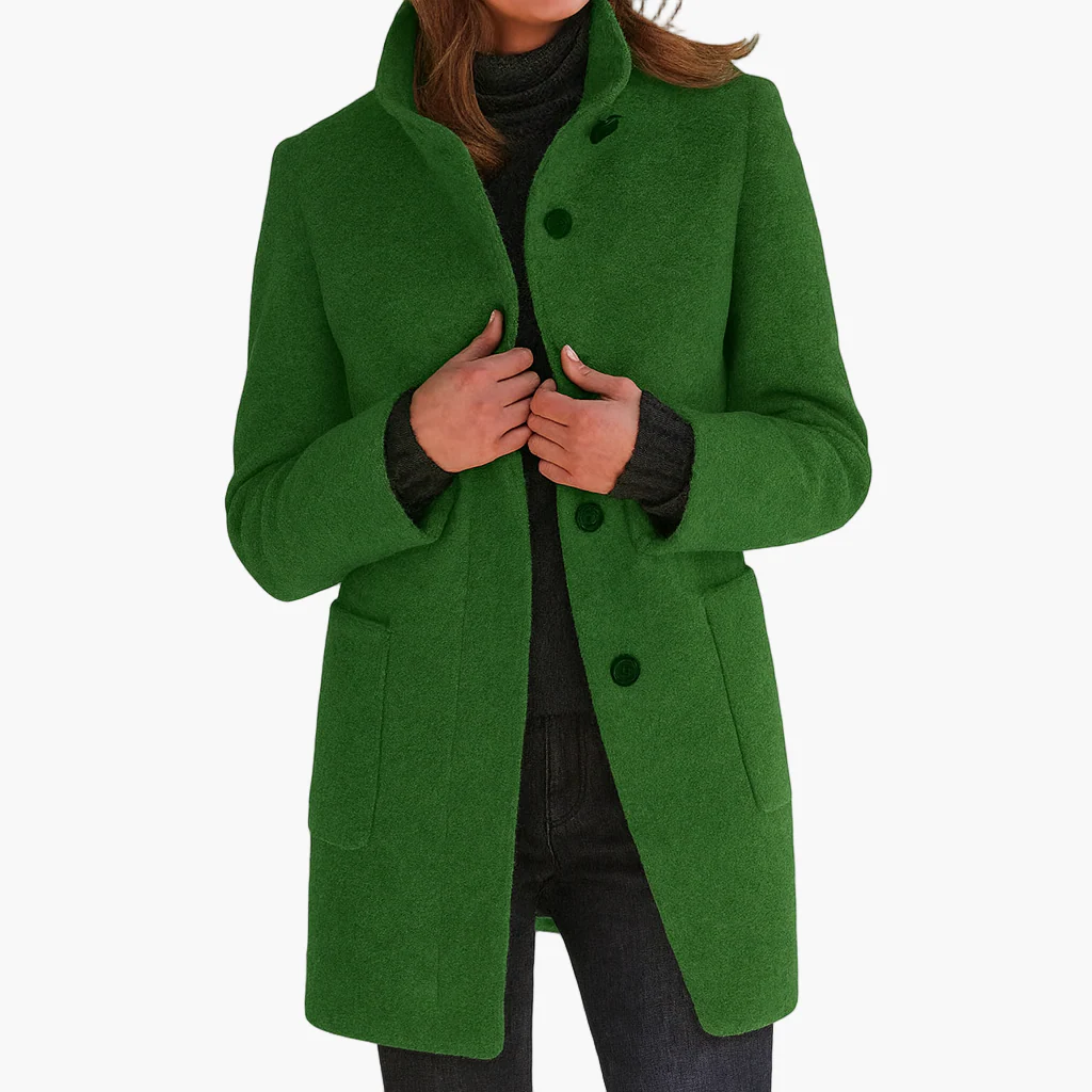 Manteau femme élégant coupe droite style urbain – Idéal pour l'automne et l'hiver - Image 6