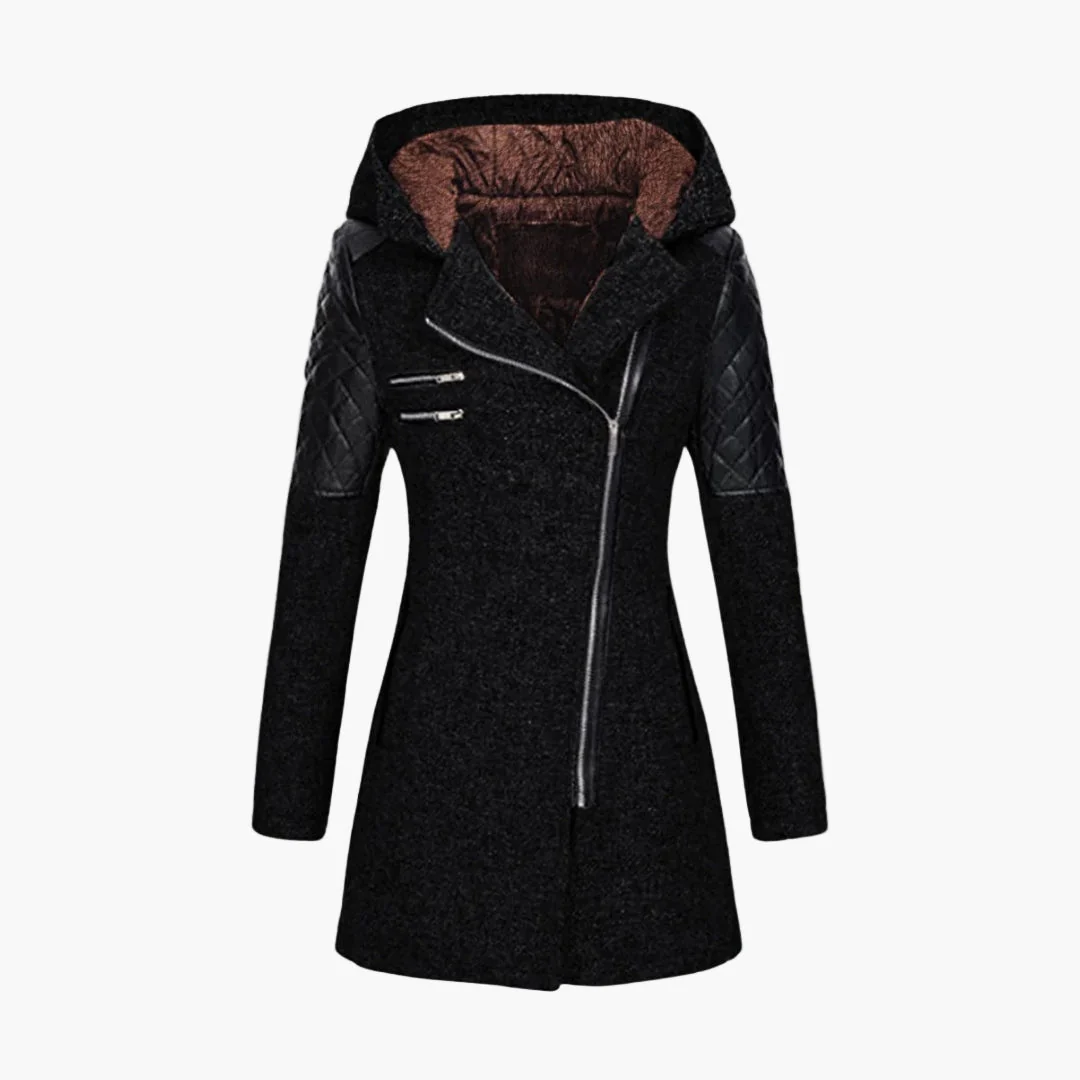 Manteau femme style tweed capuche, élégant et moderne pour l’hiver - Image 7